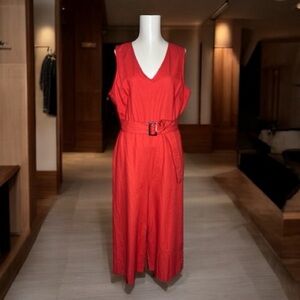 NWOT Ann Taylor Petite Sleeveless Belted Jumpsuit size 14P